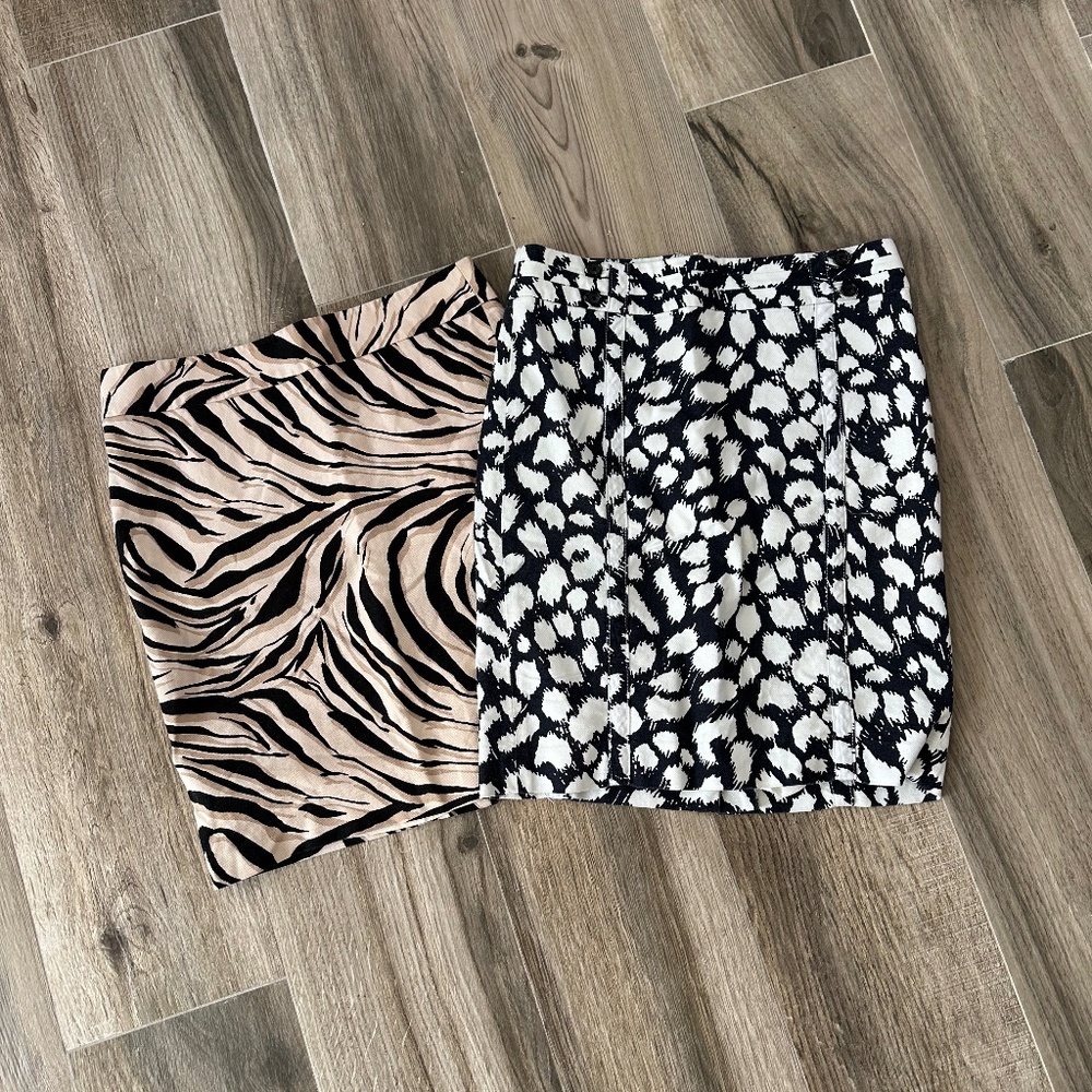 Pencil LOFT Skirts, Size 2, Flower print, Two (2) pcs one price.